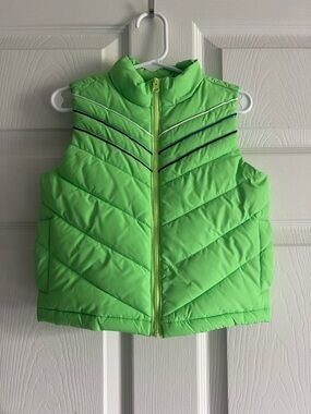 Janie and Jack Neon Green Quilted Vest